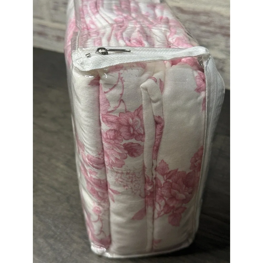 Northern Nights Twin Sheet Set Pink White Floral Flannel Cotton Flowers NOS